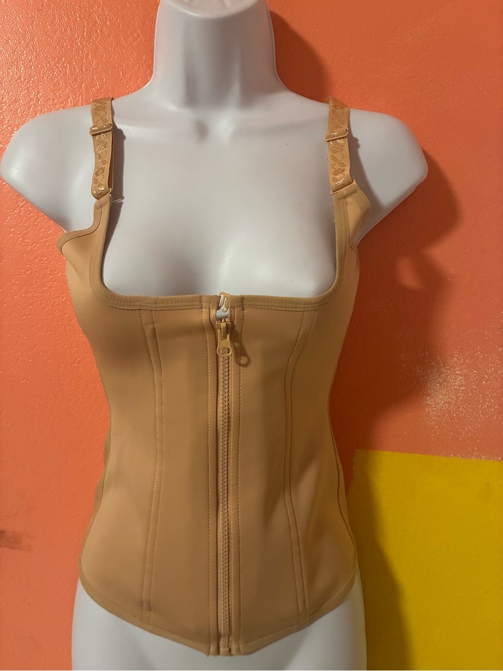 Nude/Tan Front-Zip Shapewear Bodice
